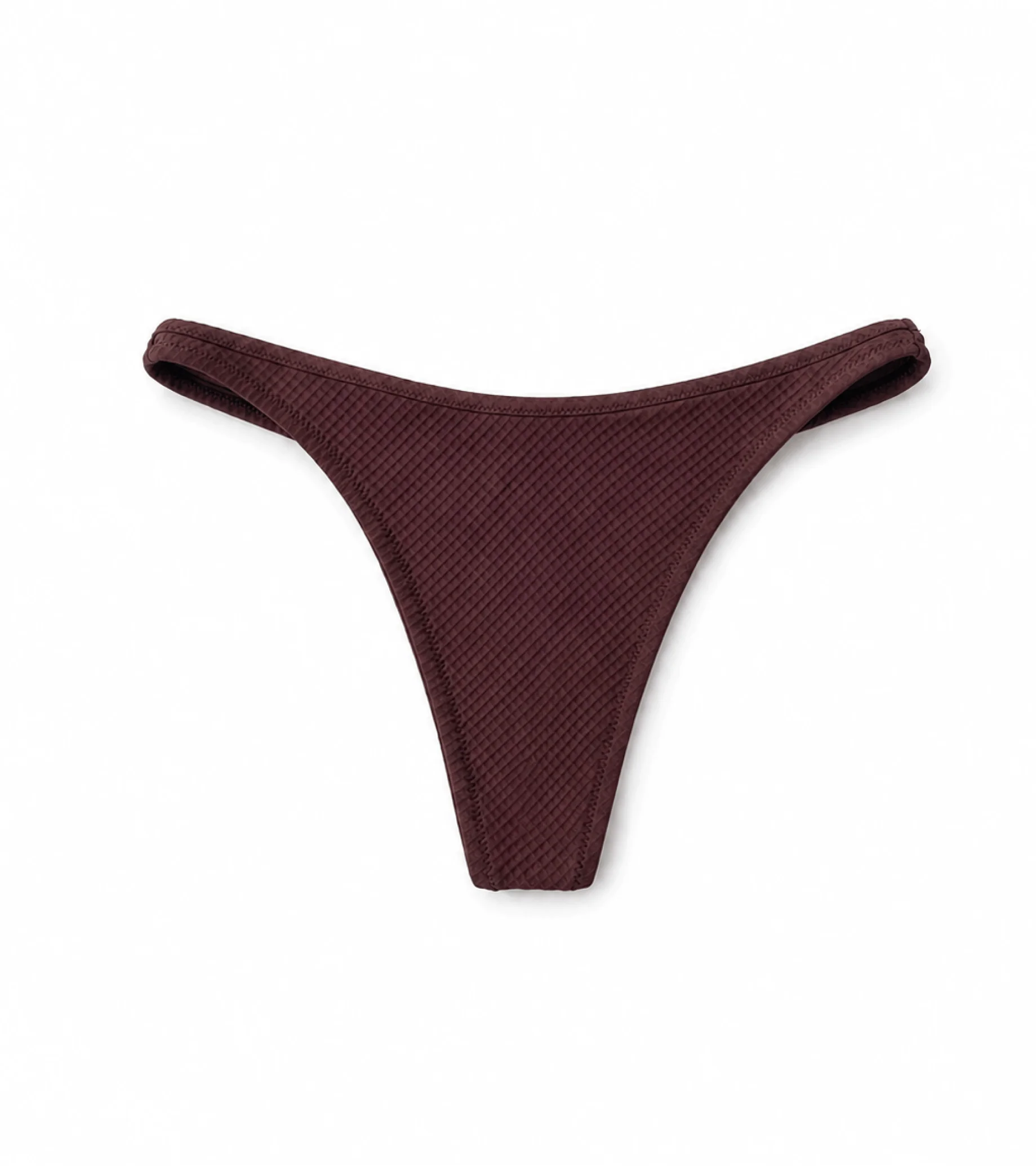 Bademode - Waffle - Tanga - Braun - Image 4