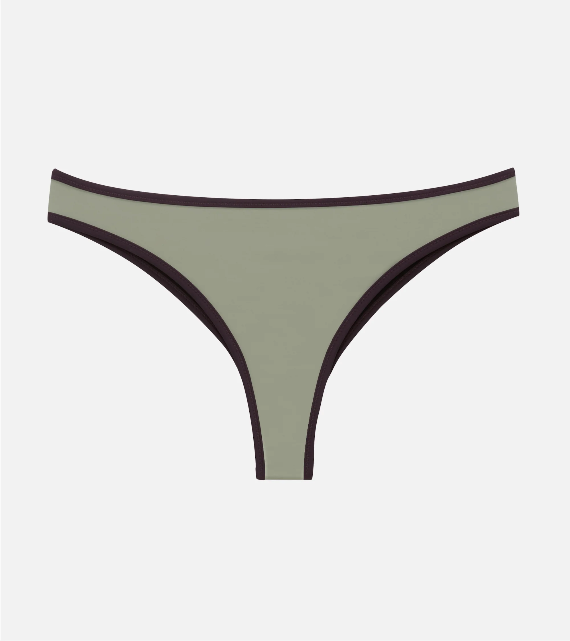 Perioden-Bademode - Brazilian - Unterteil - Olivgrün - Image 4